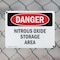 Signmission Nitrous Oxide Storage Area Danger Sign, Plastic, 14in W x 10in L, 2PK OS-2PACK-DS-P-1014-L-1943 - alternate 7